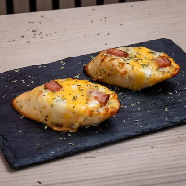 hero-pizza - Pão de Alho com Queijo e Bacon