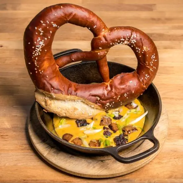 hinterhof - German Soft Pretzel with Hot Beer Cheese Dip