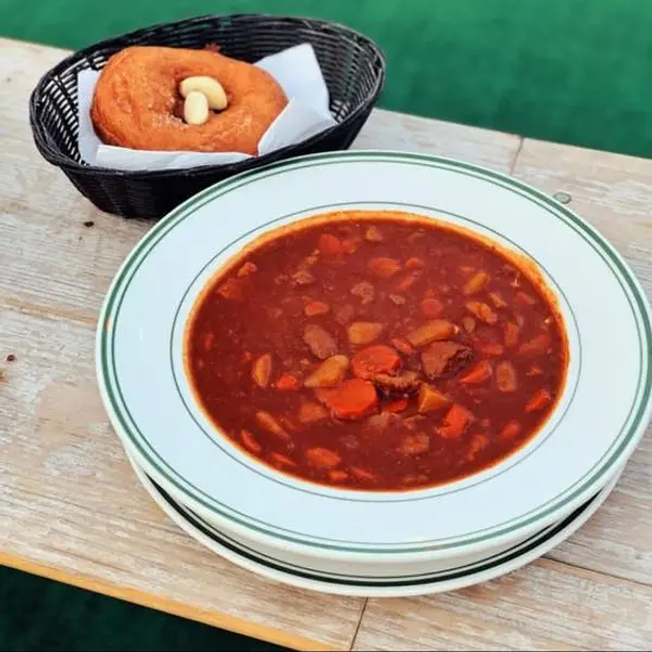 hinterhof - Hungarian Goulash with Langos Bread