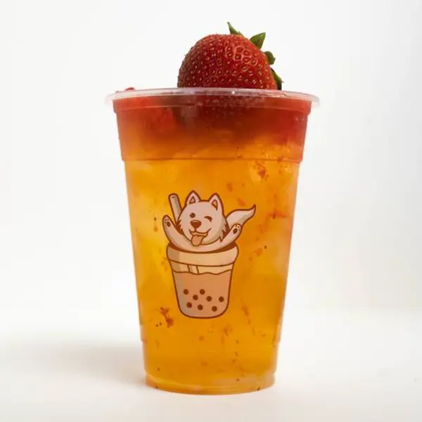 honeybear-boba - Strawberry Green Tea