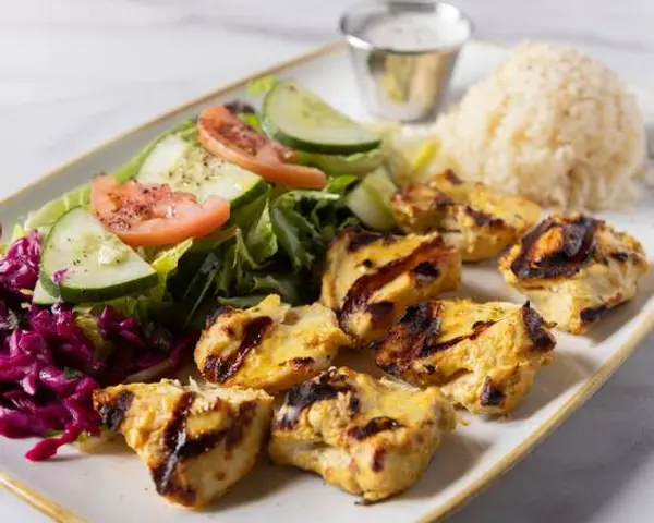 hummus-mediterranean-kitchen - Chicken Kebab Plate