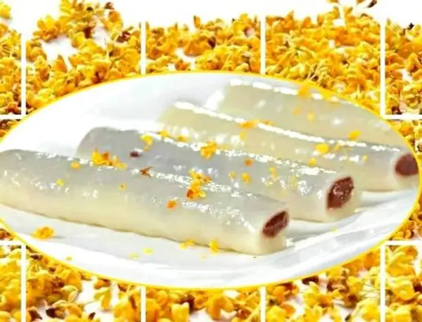 i-shanghai-delight - Glutinous Rice Roll with Red Bean Paste Inside (4 pcs)桂花条头糕