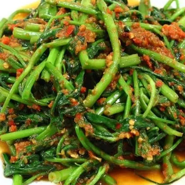 iqan-bakar-cheras-kampung-bharu - Kangkung Belacan (B)