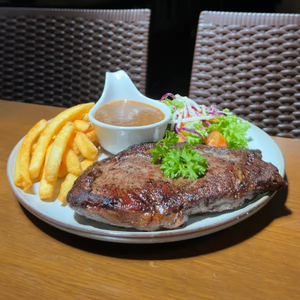 java-flava-cafe - Rib Eye Steak