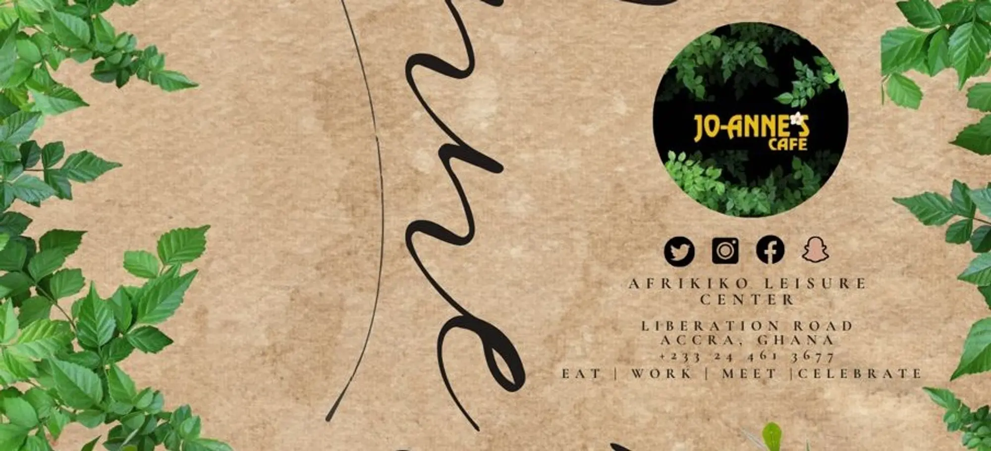 Menu image of Jo annes cafe's menu - accra | cafe & bar in accra