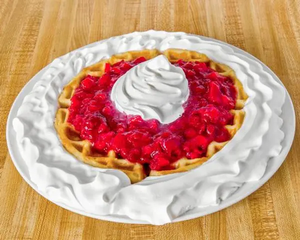 joe-browns-cafe - Strawberry Waffle with Whipped Cream and Berries