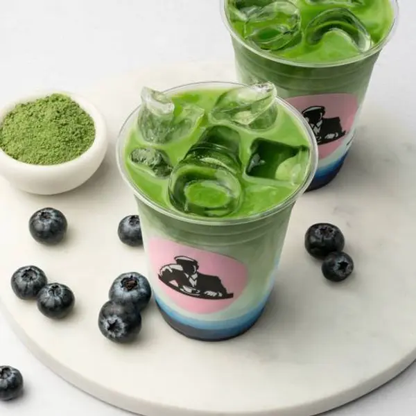 joe-the-juice - Iced Blueberry Matcha Latte 16oz