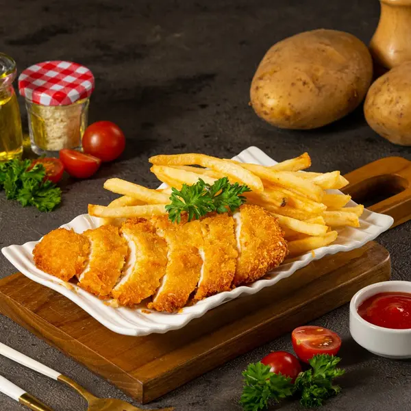 k-fun-cafe-galeria-mall - Chicken Katsu & Fries