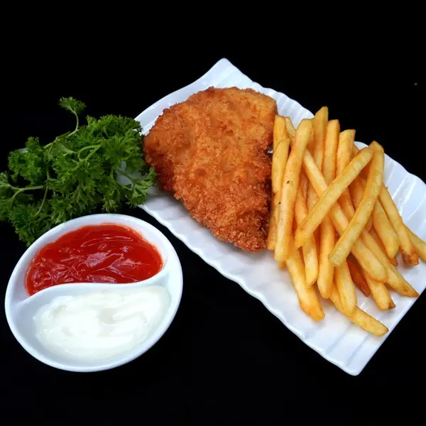 k-fun-cafe-galeria-mall - Chicken Katsu & Fries