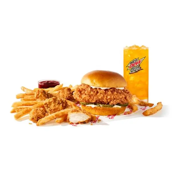 kfc - Classic Chicken Sandwich + Nuggets Big Box Meal