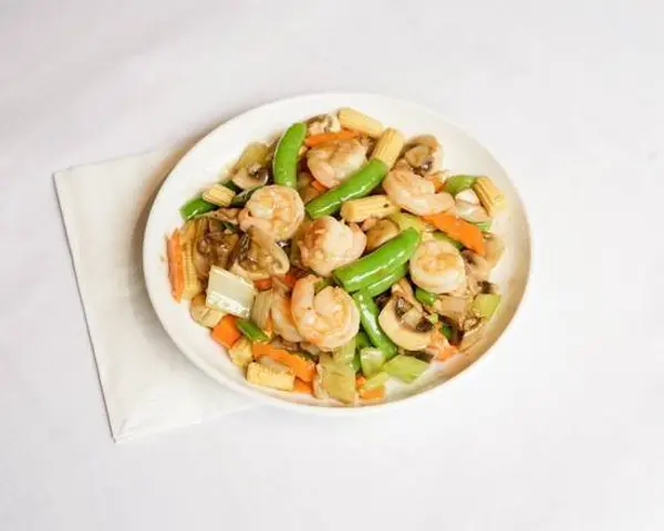 king-kee - Stir Fried Prawns w/ mushroom 白菌虾