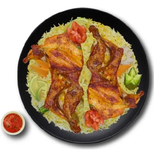 king-of-mandi-and-madgout - نص دجاج مظبي - Half Chicken Bar-B-Q