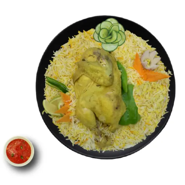 king-of-mandi-and-madgout - نص دجاج مدفونة - Half Chicken Madfuna