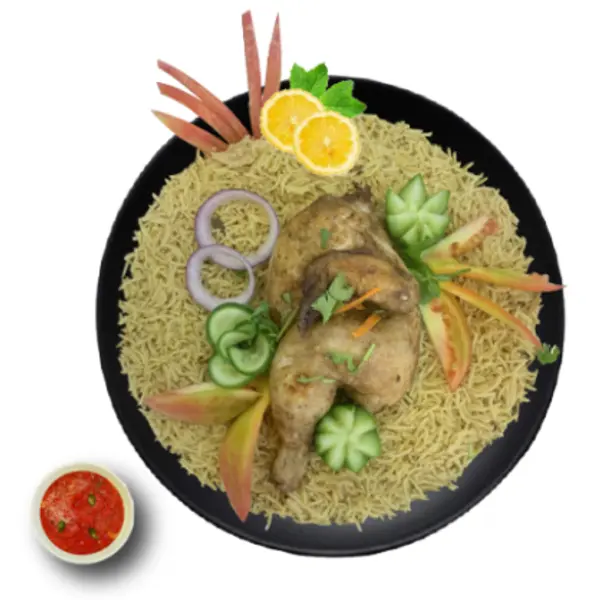king-of-mandi-and-madgout - نص دجاج برياني - Half Chicken Biryani