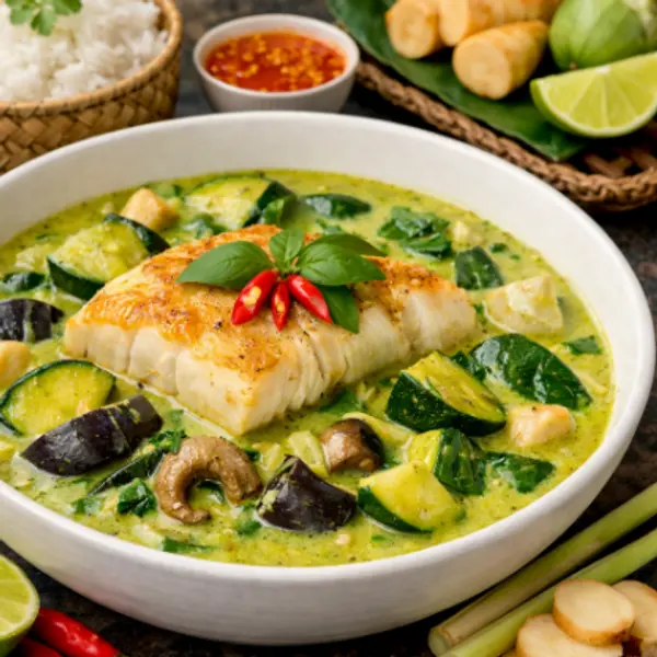 krill-dine-in-style-restaurant - Thai Green Fish Curry
