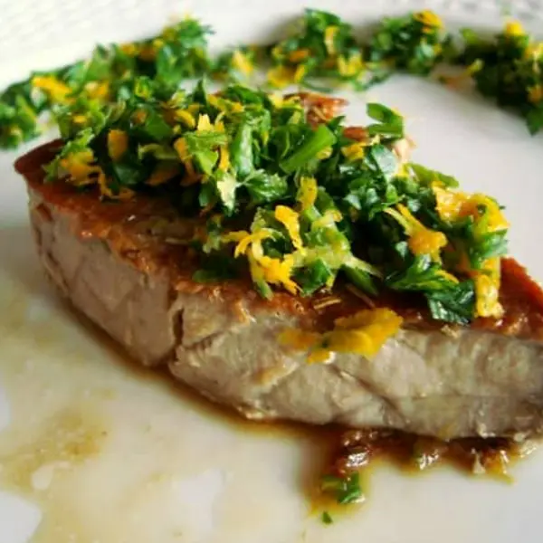 krill-dine-in-style-restaurant - Tuna with Citrus Gremolata