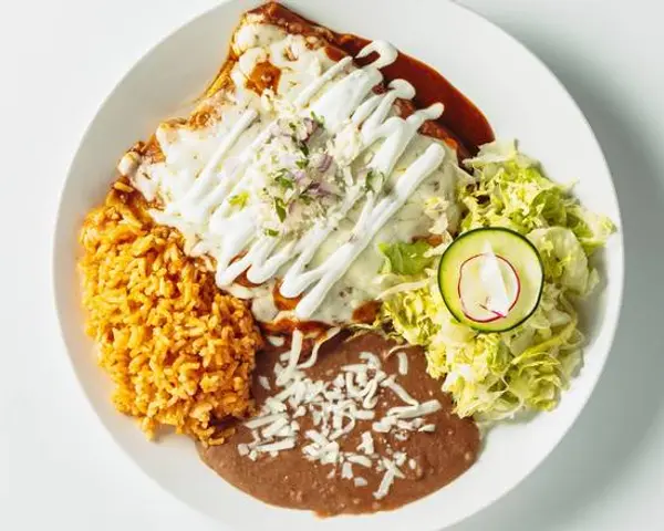 la-mexicana-grill - Chicken Enchilada Plate