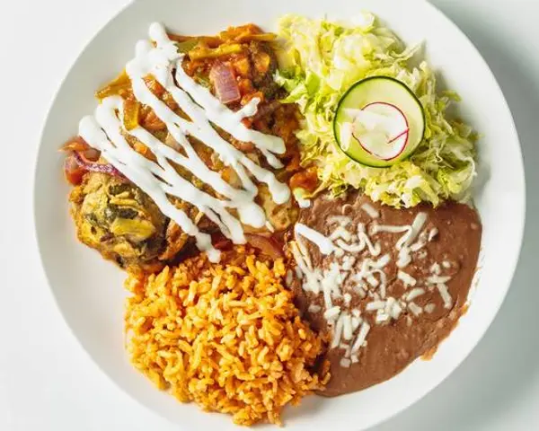 la-mexicana-grill - Chile Rellenos Plate