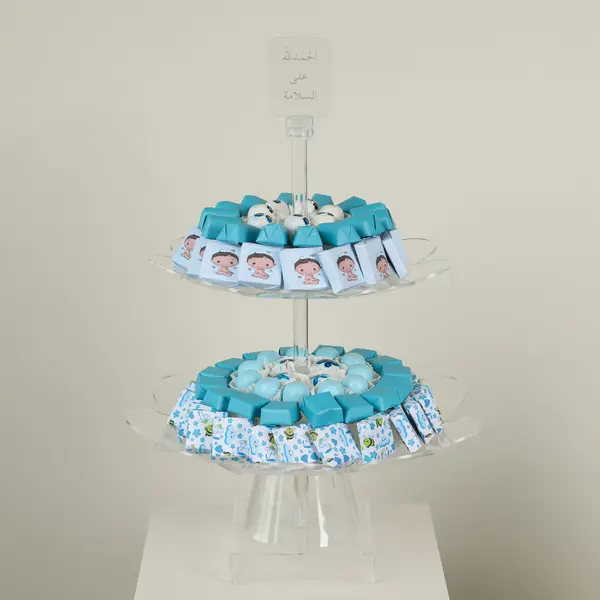 le-cadeau - New Born Two layer Tray - Blue