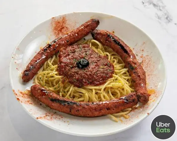 le-kotel - Spaghetti merguez( X3 merguez)