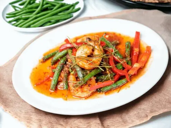 lers-ros-thai - Spicy Green Bean Shrimps