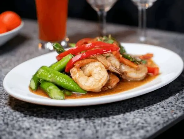 lers-ros-thai - Prawns Asparagus