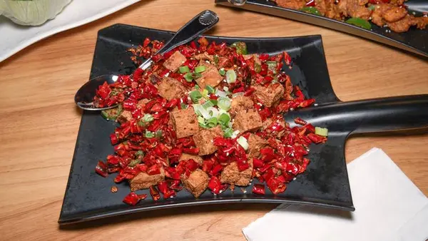 little-sichuan - Braised Crispy Tofu with Red Chili Oil  辣子豆腐