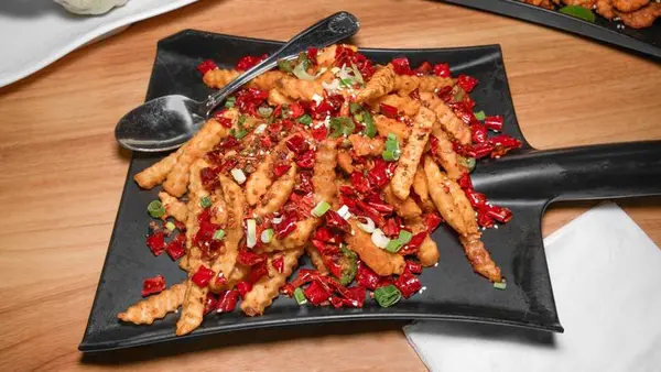 little-sichuan - Braised Fries with red chili oil 辣子薯条