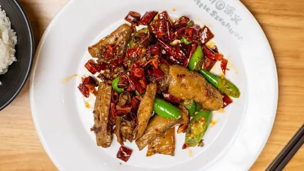 little-szechuan-sf - Braised Crispy Pork Intestine with Red Chili Pepper 干煸肥肠