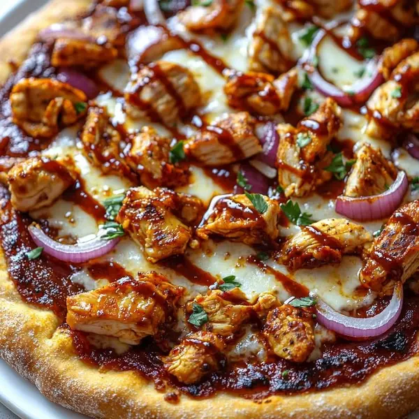 luxury-cafe - BBQ chicken pizza