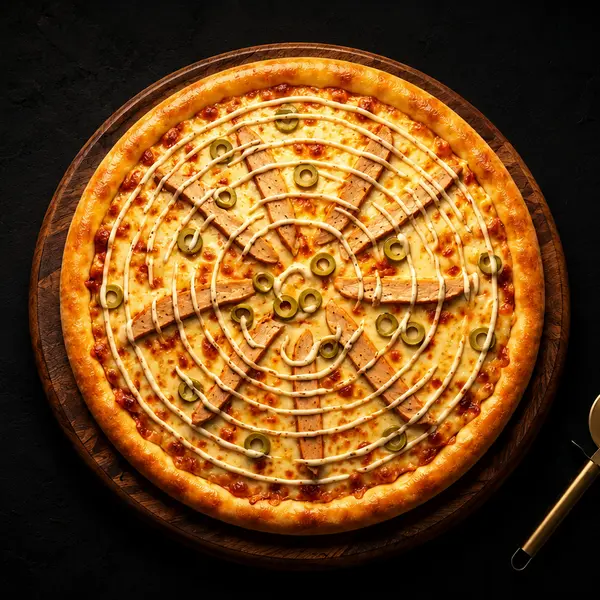 luxury-cafe - Chicken Sausage Pizza