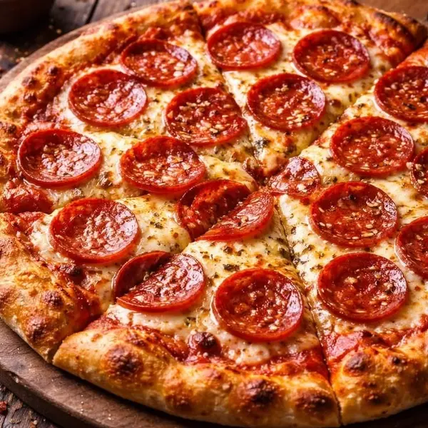 luxury-cafe - Classic Chicken Pepperoni Pizza