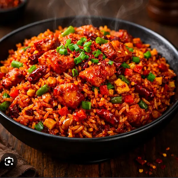 luxury-cafe - Schezwan chicken fried rice