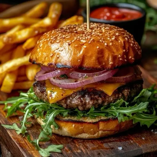 luxury-cafe - Chicken Cheese Burger