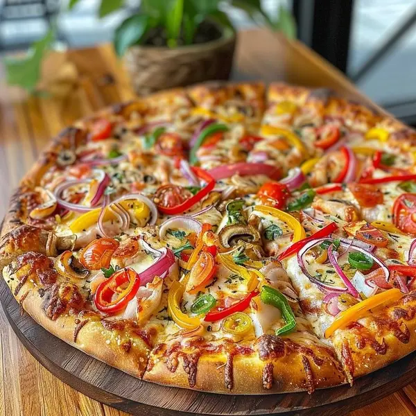 luxury-cafe - Dragon Chicken Pizza