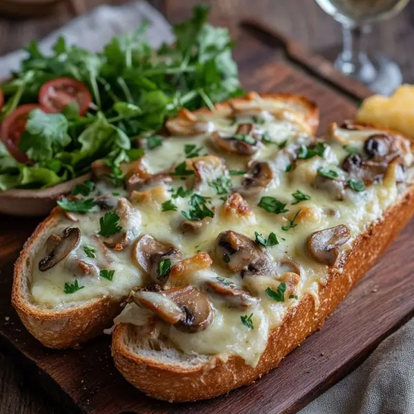 luxury-cafe - Creamy Garlic Mushroom Bruschetta Veg