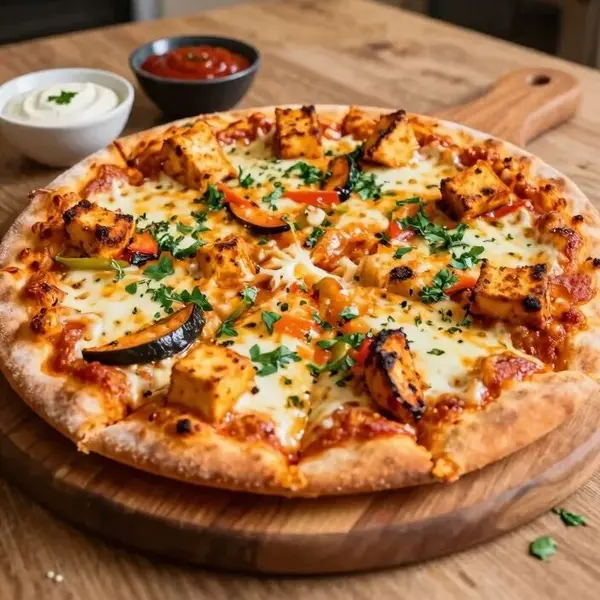 luxury-cafe - Tandoori Paneer Pizza