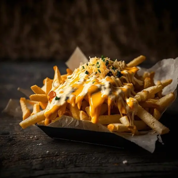 luxury-cafe - TANDOORI CHEESY FRENCH FRY