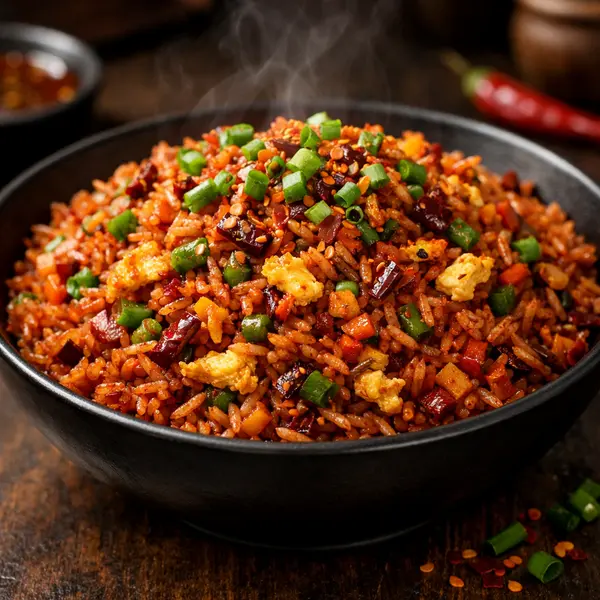 luxury-cafe - Schezwan egg fried rice