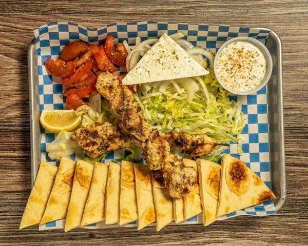 mad-greek-deli - Chicken Souvlaki Plate