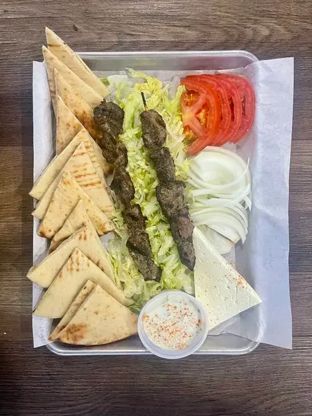 mad-greek-deli - Lamb Souvlaki Plate