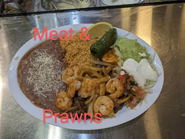 marcelas-taqueria - Carne Asada & Prawn