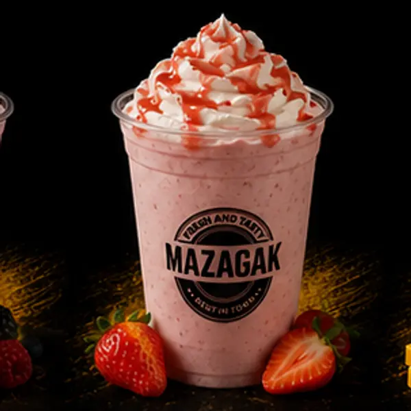 mazagak-cafe - ميلك شيك فراولة