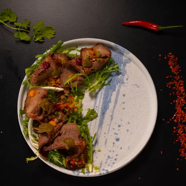 millennium-restaurant - Beef tongue with salsa verde