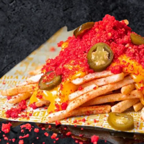 mister-burger-cafeteria - Fries  with Cheetos Cheese  and Jalapenos