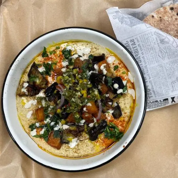 mitbah-by-talia - Houmous aubergine patate douce