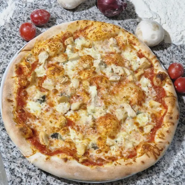 mona-pizza-food - Pizza Quattro Formaggi Chicken