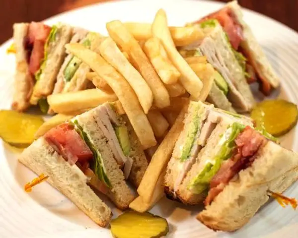 morning-due-cafe - Turkey Club Sandwich