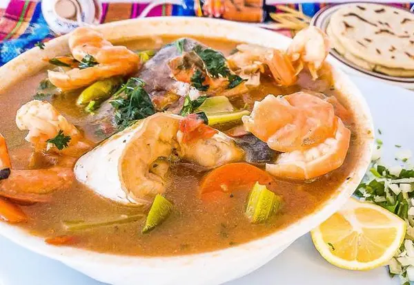 naomis-pupuseria-restaurant - Caldo Mixto / Fish & Shrimp Soup