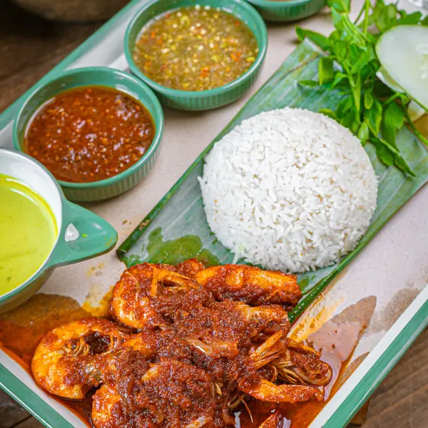 nasi-dulang-daun-pisang-bangi-al - DULANG UDANG SAMBAL